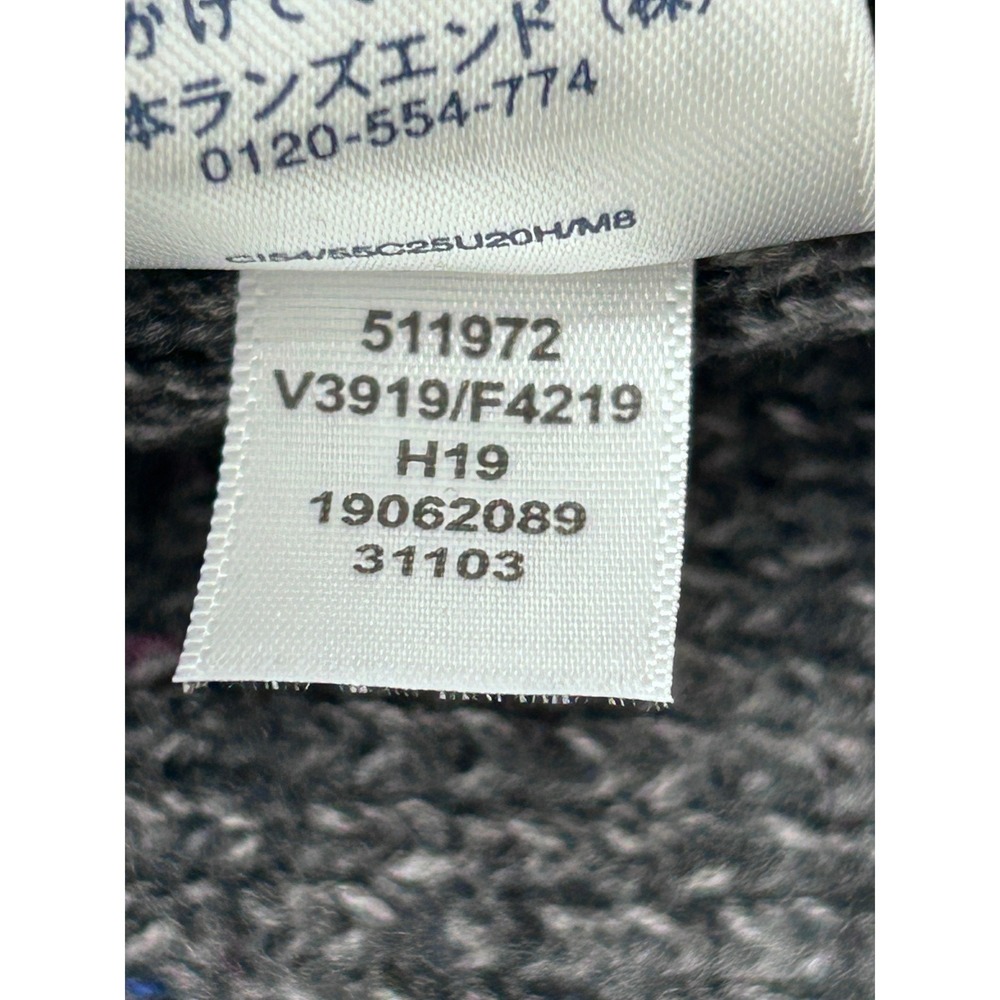 Lands' End Womens Gray Donegal Quarter Zip Cotton Blend Tunic Sweater Large - Picture 10 of 11